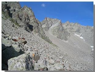 Il sentiero per la forca di Fellaria. Foto di M. Dei Cas