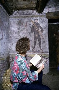 La raffigurazione dell'homo selvadego nel museo di sacco. Foto di V. Martegani - www.martegani.it