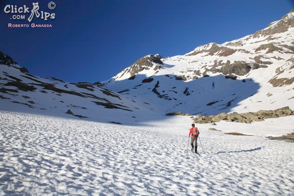 Diretti alla cima di Saoseo in tarda primavera (Foto R.Ganassa) Diretti alla cima di Saoseo in tarda primavera (Foto R.Ganassa)